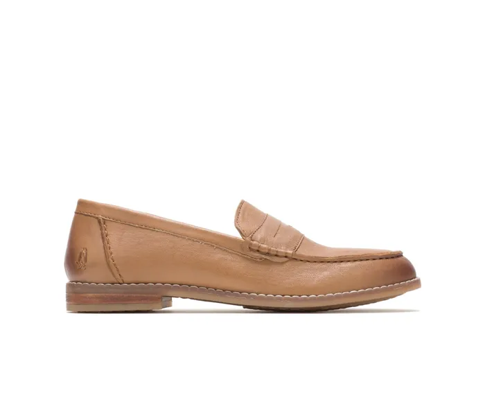 Women Loafers Hush Puppies Wren Loafer Perfect Fit Tan Leather