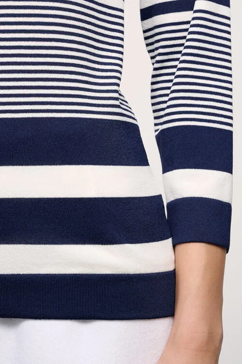 Women Luisa Spagnoli Corazza Corazza BlueCream Knitwear Women Luisa Spagnoli Corazza Corazza BlueCream Knitwear