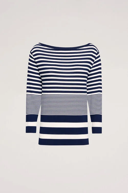 Women Luisa Spagnoli Corazza Corazza BlueCream Knitwear Women Luisa Spagnoli Corazza Corazza BlueCream Knitwear
