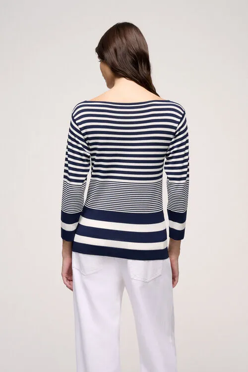 Women Luisa Spagnoli Corazza Corazza BlueCream Knitwear Women Luisa Spagnoli Corazza Corazza BlueCream Knitwear