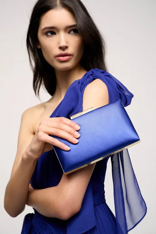 Women Luisa Spagnoli Ivy Ivy PeriwinkleLight Gold Clutch and Pochette