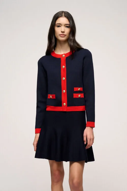 Women Luisa Spagnoli Magica Magica BlueRed Cardigan