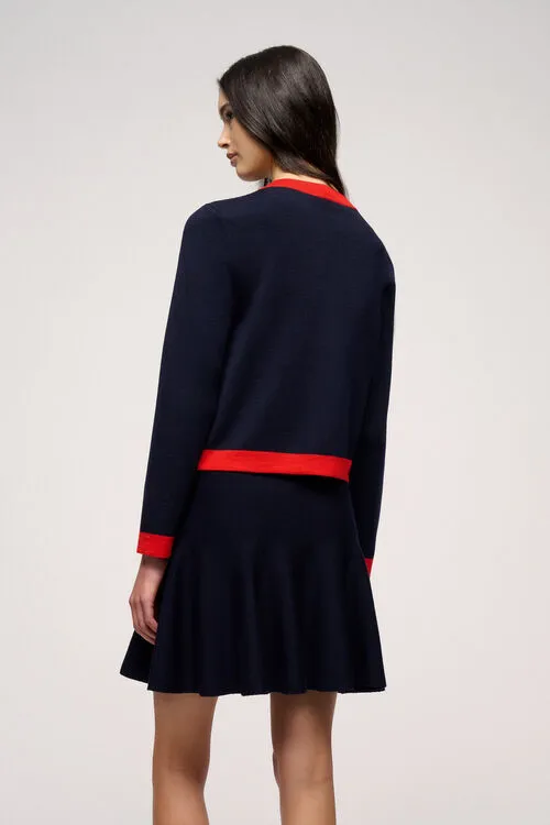 Women Luisa Spagnoli Magica Magica BlueRed Cardigan Women Luisa Spagnoli Magica Magica BlueRed Cardigan