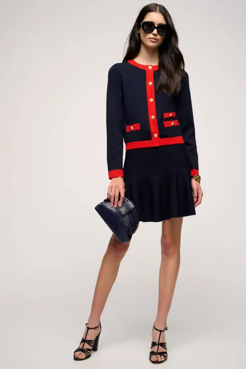 Women Luisa Spagnoli Magica Magica BlueRed Cardigan Women Luisa Spagnoli Magica Magica BlueRed Cardigan