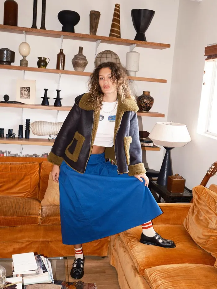 Women Maeve Midi Skirt Cobalt Lisa Says Gah Skirts