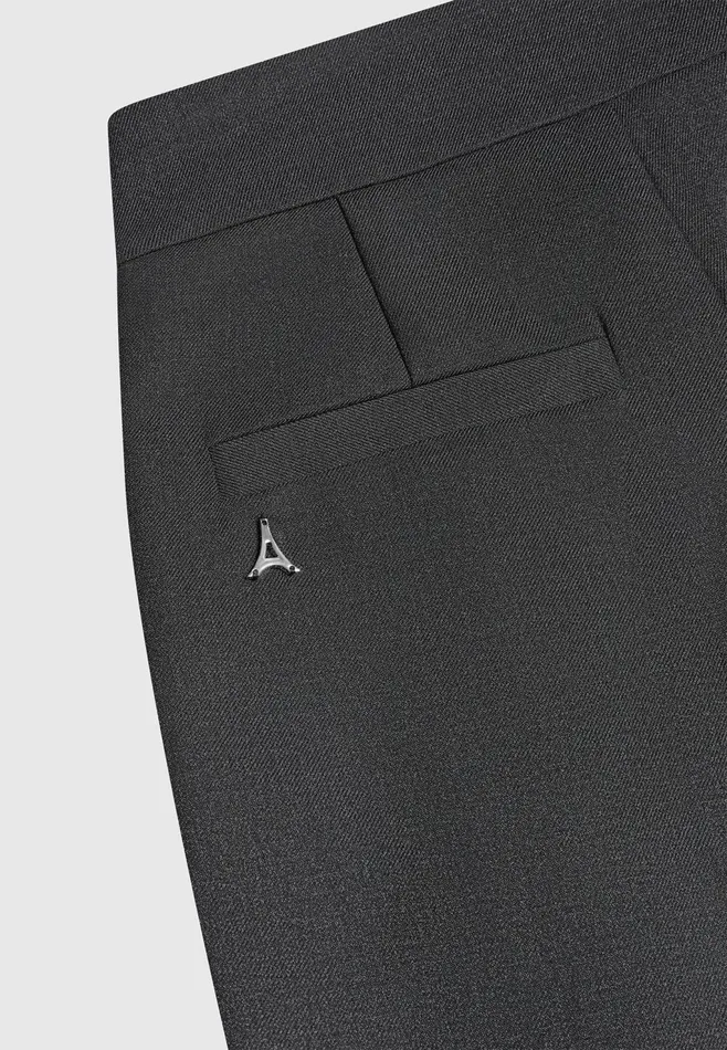 Women Manire De Voir High Waisted Tailored Trousers Dark Grey