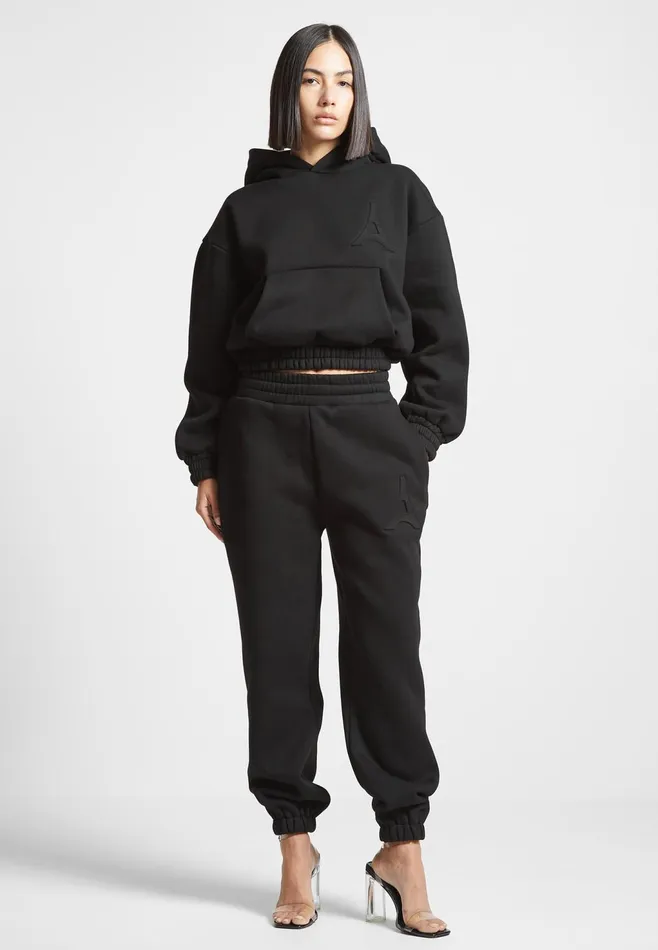 Women Manire De Voir ternelle Eiffel Embossed Joggers Black