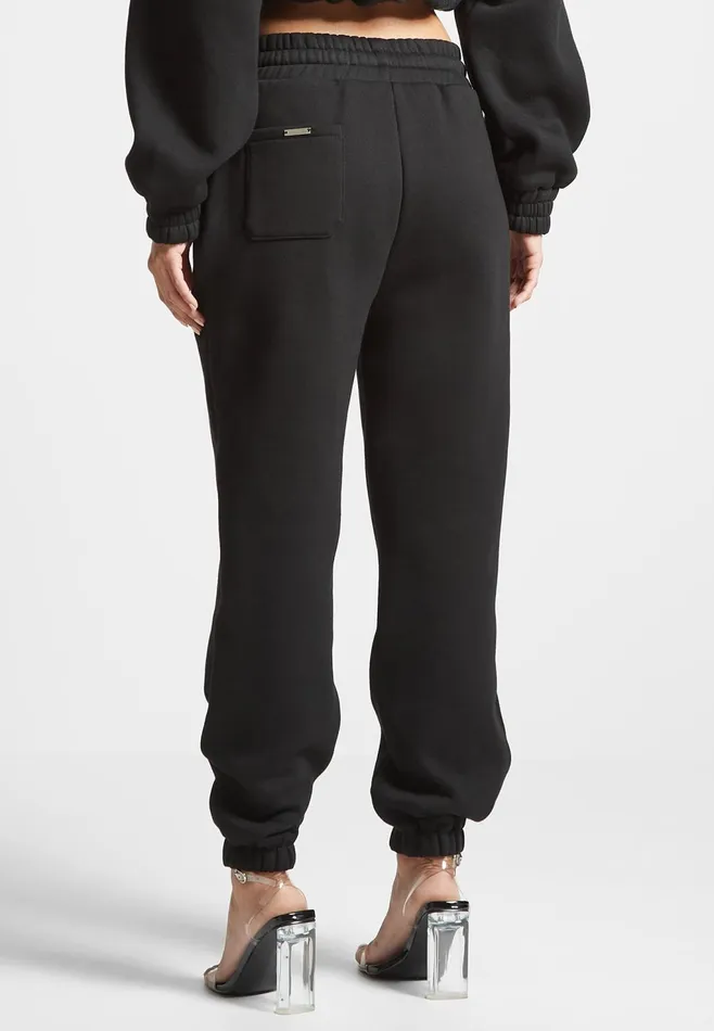 Women Manire De Voir ternelle Eiffel Embossed Joggers Black