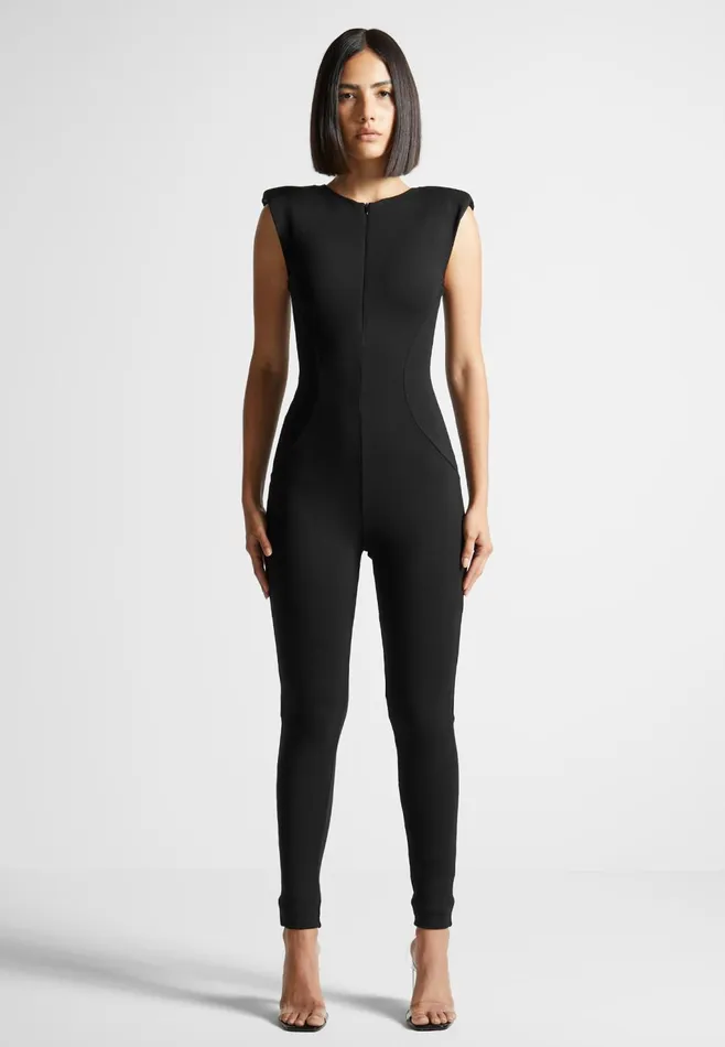 Women Manire De Voir ternelle Wide Shoulder Jumpsuit Black