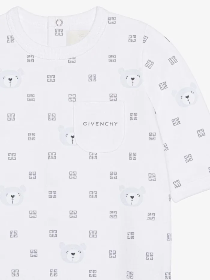 WomenMen Baby 1 Month To 3 Years Givenchy Pyjamas Bib And Case In 4G Cotton Gift Set White
