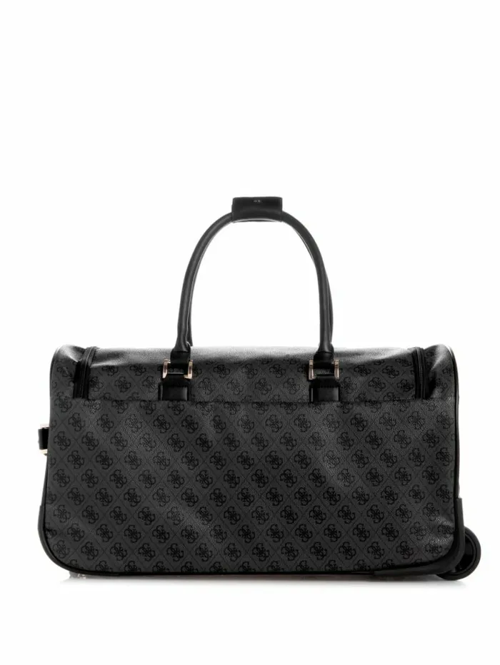 WomenMen Handbags GUESS Jesco Wheeled Duffel Bag Coal Multi