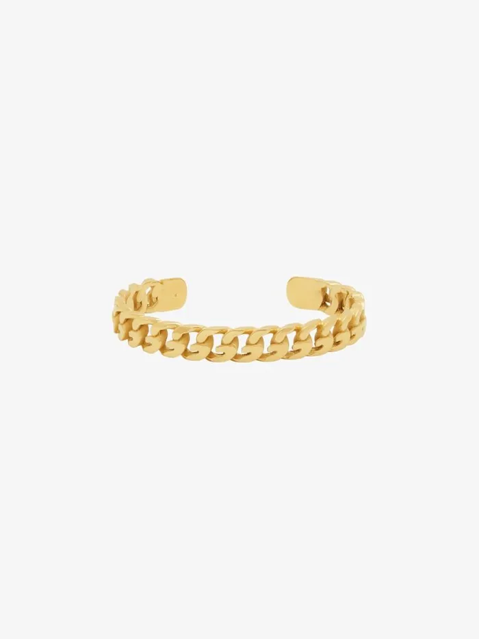 WomenMen Jewelry Givenchy G Chain Open Bangle In Metal Golden Yellow