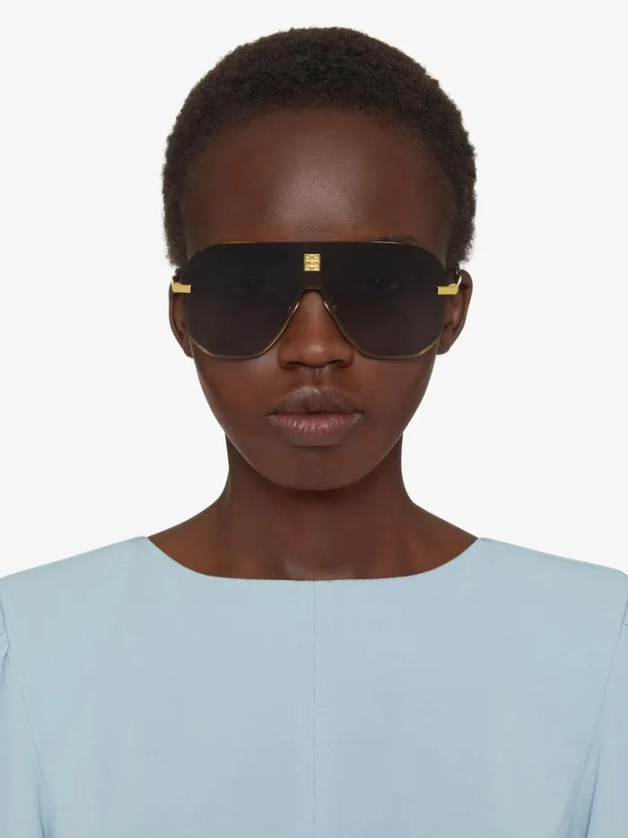 WomenMen Sunglasses Givenchy 4GEM Unisex Sunglasses In Metal Golden