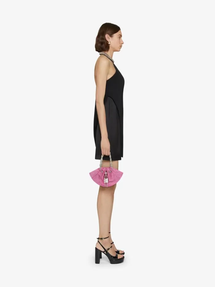 Women Micro Bags Givenchy Mini Kenny Bag In Satin With Strass Neon Pink Women Micro Bags Givenchy Mini Kenny Bag In Satin With Strass Neon Pink