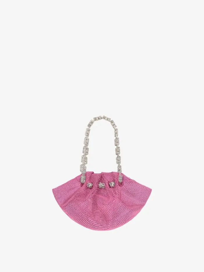 Women Micro Bags Givenchy Mini Kenny Bag In Satin With Strass Neon Pink Women Micro Bags Givenchy Mini Kenny Bag In Satin With Strass Neon Pink