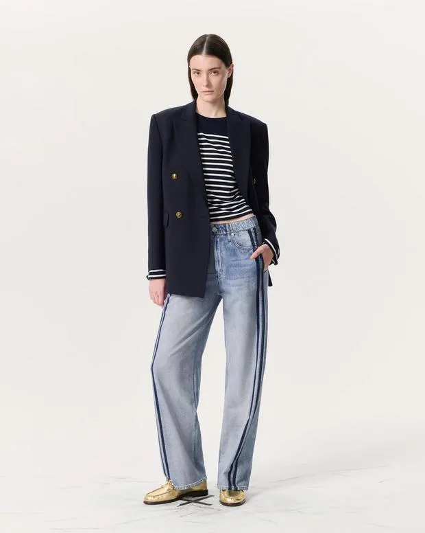 Women MiramarFeatherweightJeans rag and bone Miramar Terry WideLeg Track Pants ConeyWashed Black