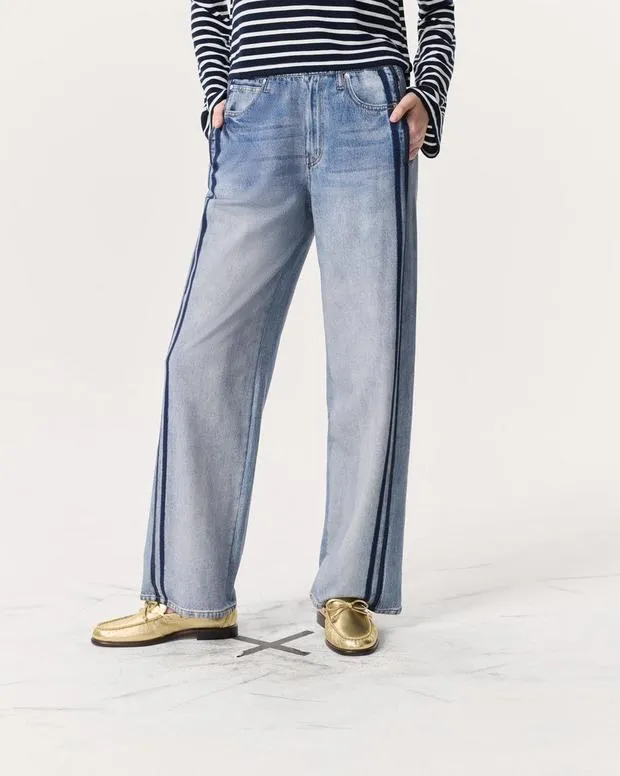 Women MiramarFeatherweightJeans rag and bone Miramar Terry WideLeg Track Pants ConeyWashed Black