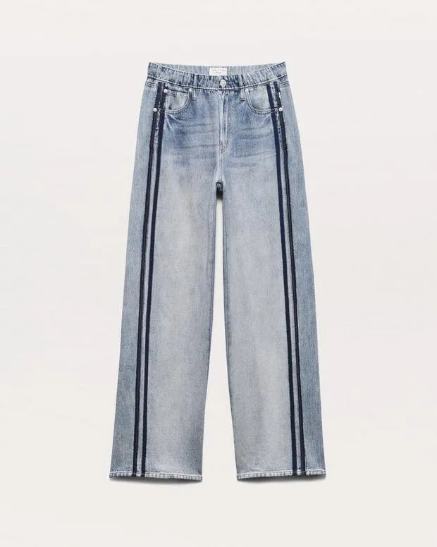 Women MiramarFeatherweightJeans rag and bone Miramar Terry WideLeg Track Pants ConeyWashed Black