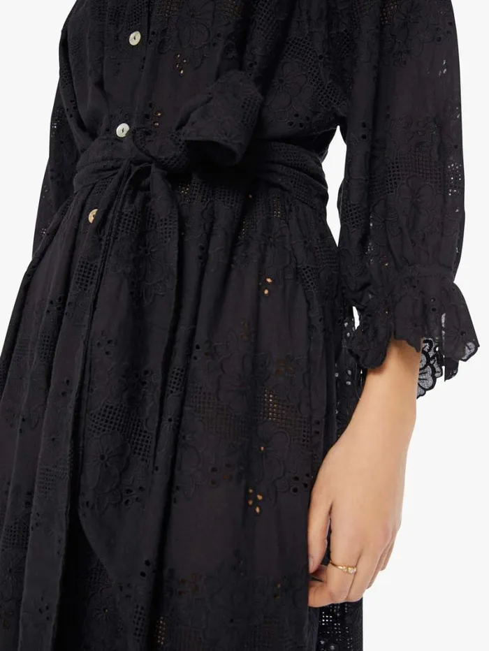 Women Mother Denim Alex Midi With Sash Geranium Midnight