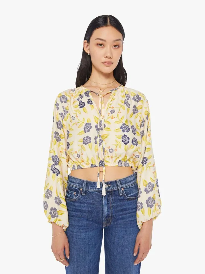Women Mother Denim Amelia Top Prairie Indigo