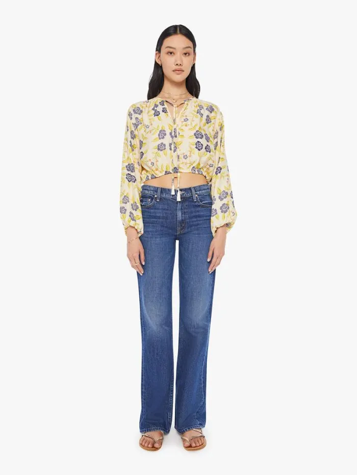 Women Mother Denim Amelia Top Prairie Indigo