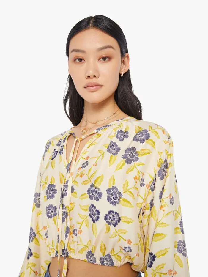 Women Mother Denim Amelia Top Prairie Indigo