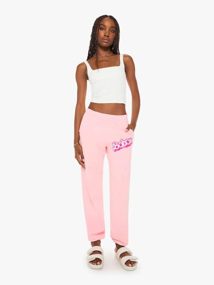 Women Mother Denim Botox Sweatpant Pink