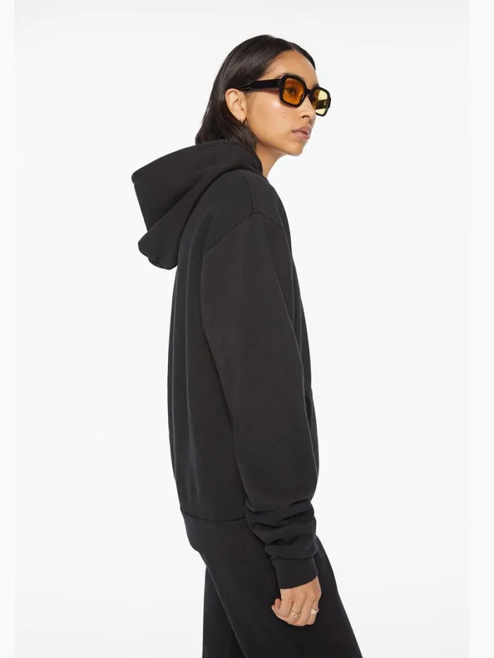 Women Mother Denim Heart Hoodie Black