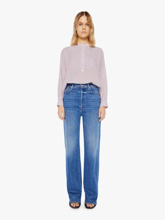 Women Mother Denim Jones Shirt Firework Stripe