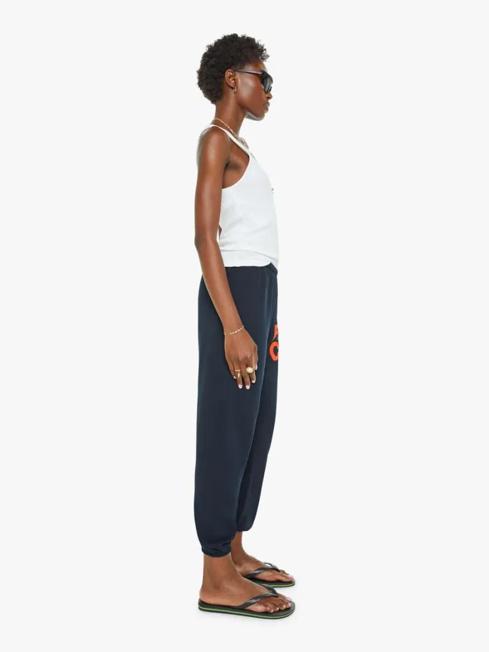 Women Mother Denim Large Sweatpant Squids Electric Navy