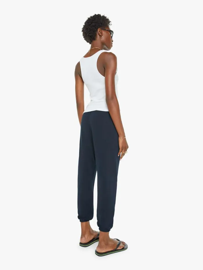 Women Mother Denim Large Sweatpant Squids Electric Navy