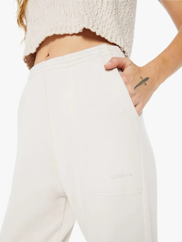 Women Mother Denim Mason Sweatpant W Pockets Lunar