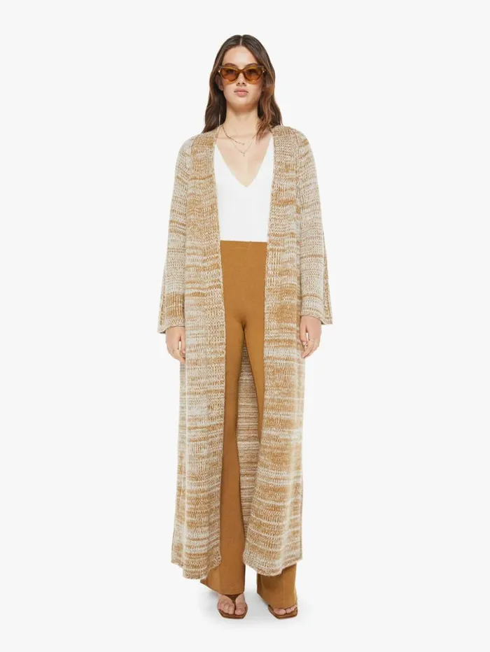 Women Mother Denim Mercedes Drama Duster W Rib Gold Horchata