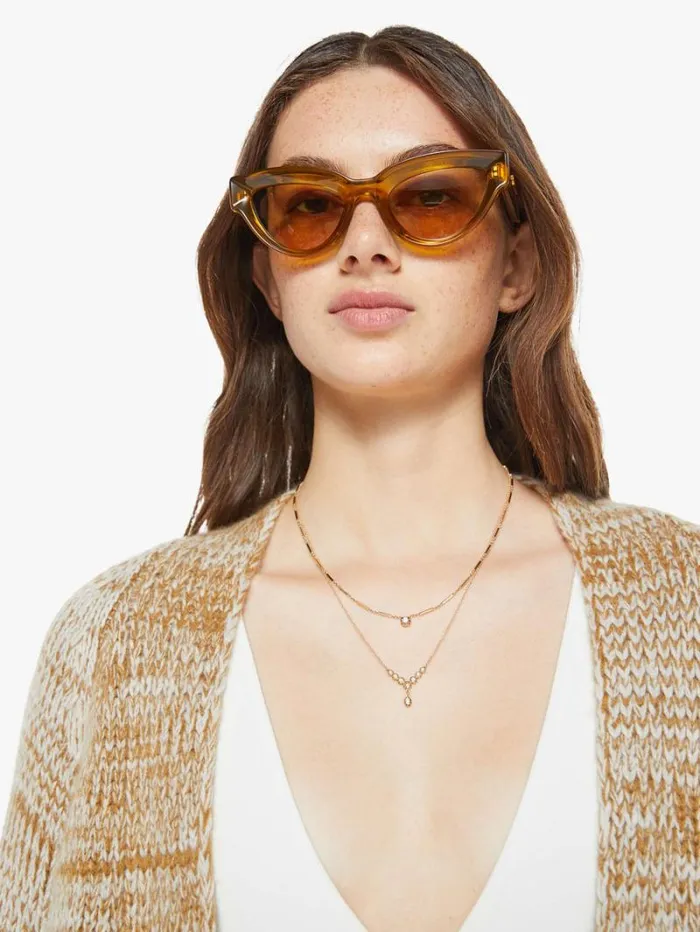 Women Mother Denim Mercedes Drama Duster W Rib Gold Horchata Women Mother Denim Mercedes Drama Duster W Rib Gold Horchata