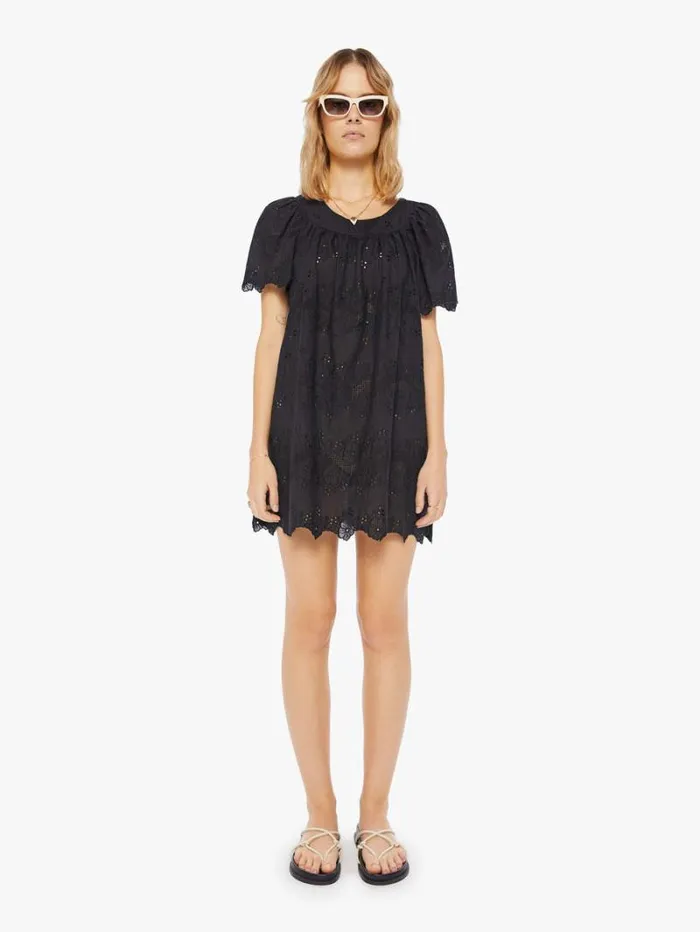 Women Mother Denim Sienna Mini Dress Geranium Midnight