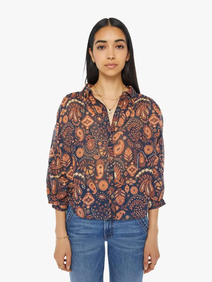 Women Mother Denim The Breeze Top Henna Happiness