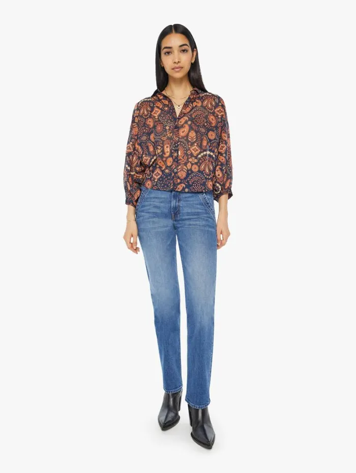 Women Mother Denim The Breeze Top Henna Happiness