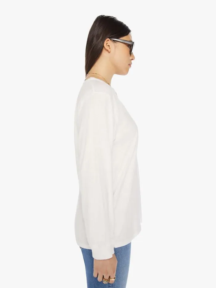 Women Mother Denim The Long Sleeve Rowdy Bright White