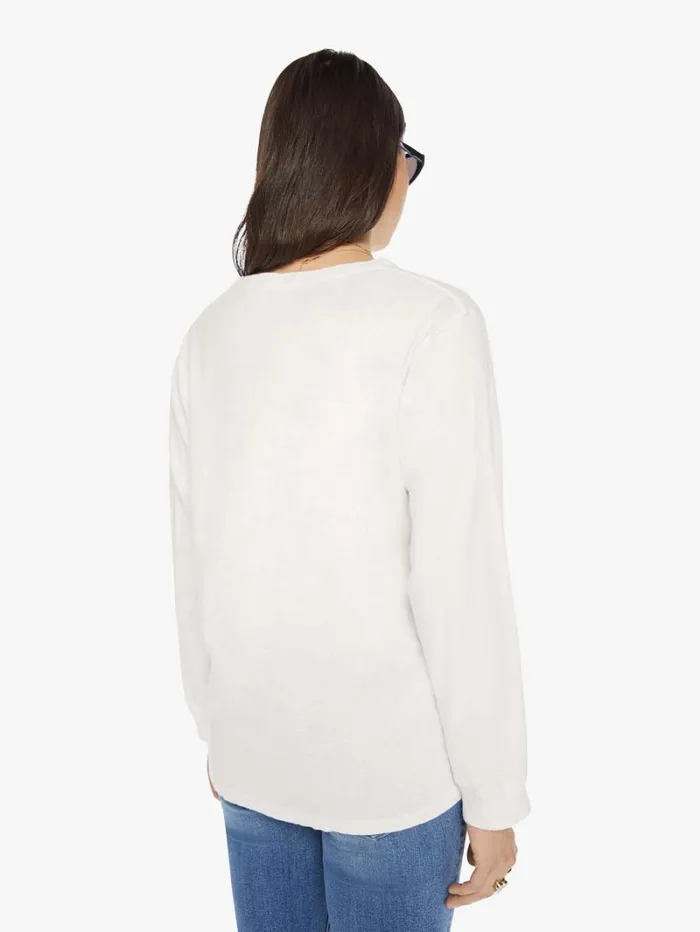 Women Mother Denim The Long Sleeve Rowdy Bright White