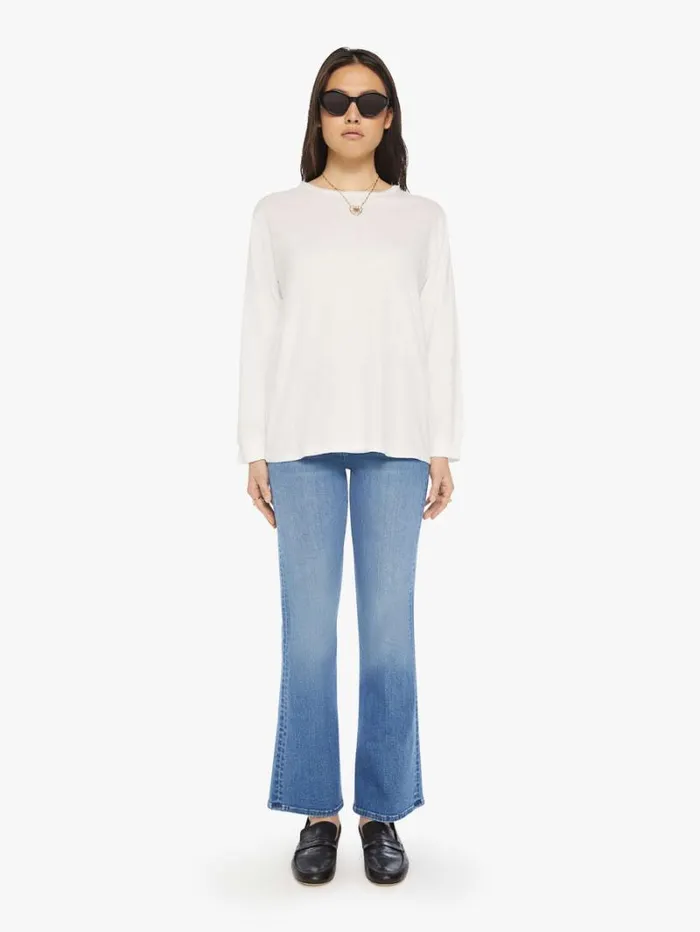 Women Mother Denim The Long Sleeve Rowdy Bright White