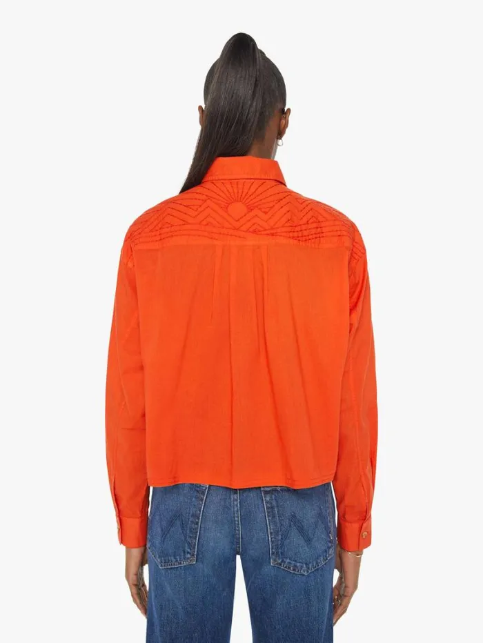Women Mother Denim The Loose End Mended Mountains