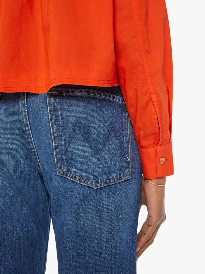Women Mother Denim The Loose End Mended Mountains
