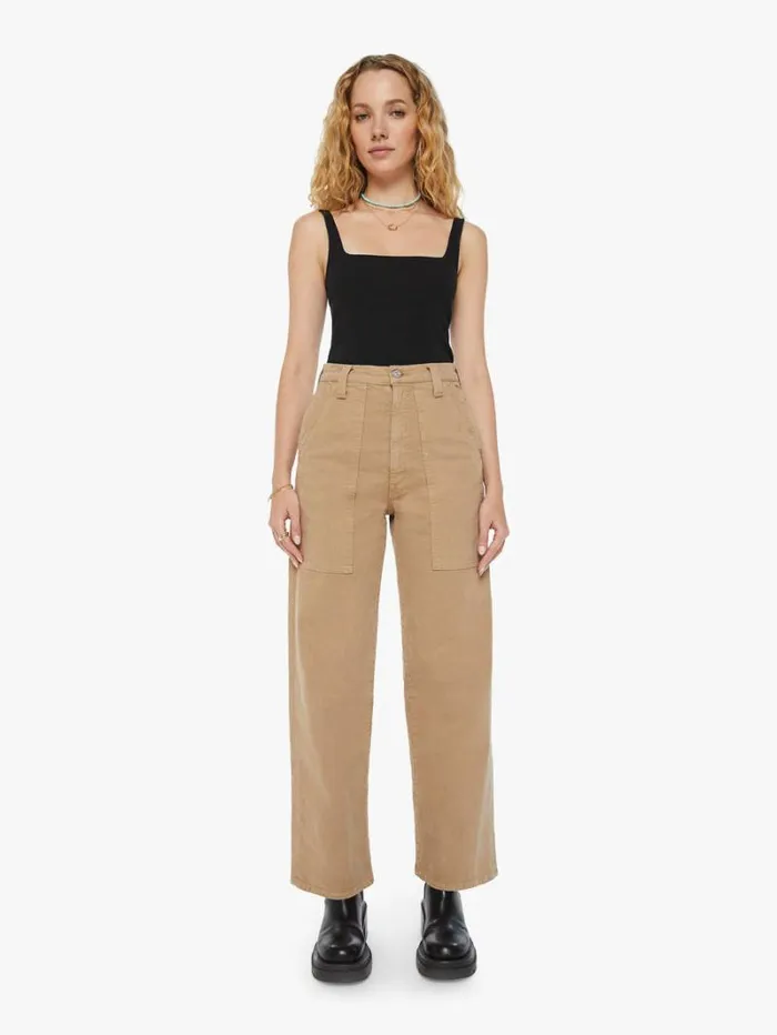 Women Mother Denim The Quartet Breaker Skimp Wash Dark Khaki