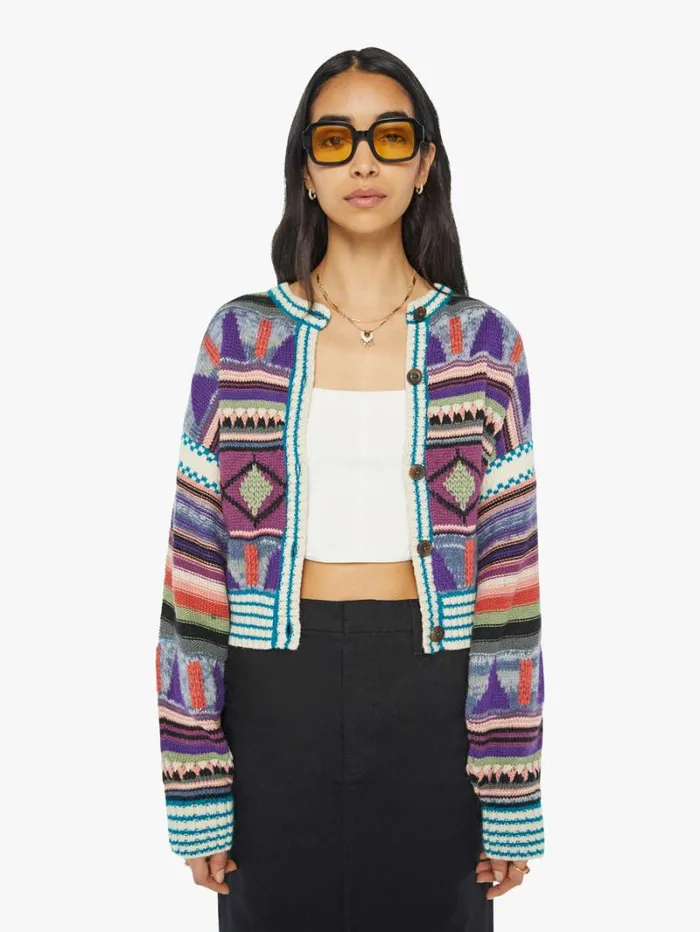 Women Mother Denim The Soaring High Cardigan Flying Flags