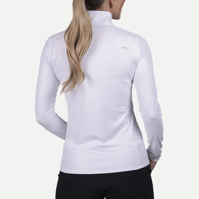 Women Motion Print HalfZip White KJUS Midlayers and Sweaters