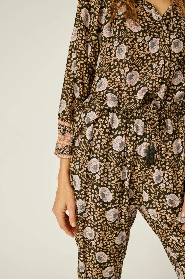 Women Natalie Martin Bottoms Bianca Pant Vintage Flowers Sepia Women Natalie Martin Bottoms Bianca Pant Vintage Flowers Sepia
