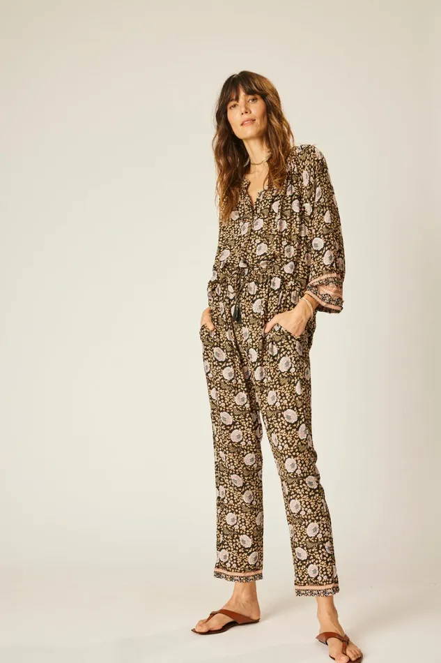 Women Natalie Martin Bottoms Bianca Pant Vintage Flowers Sepia Women Natalie Martin Bottoms Bianca Pant Vintage Flowers Sepia