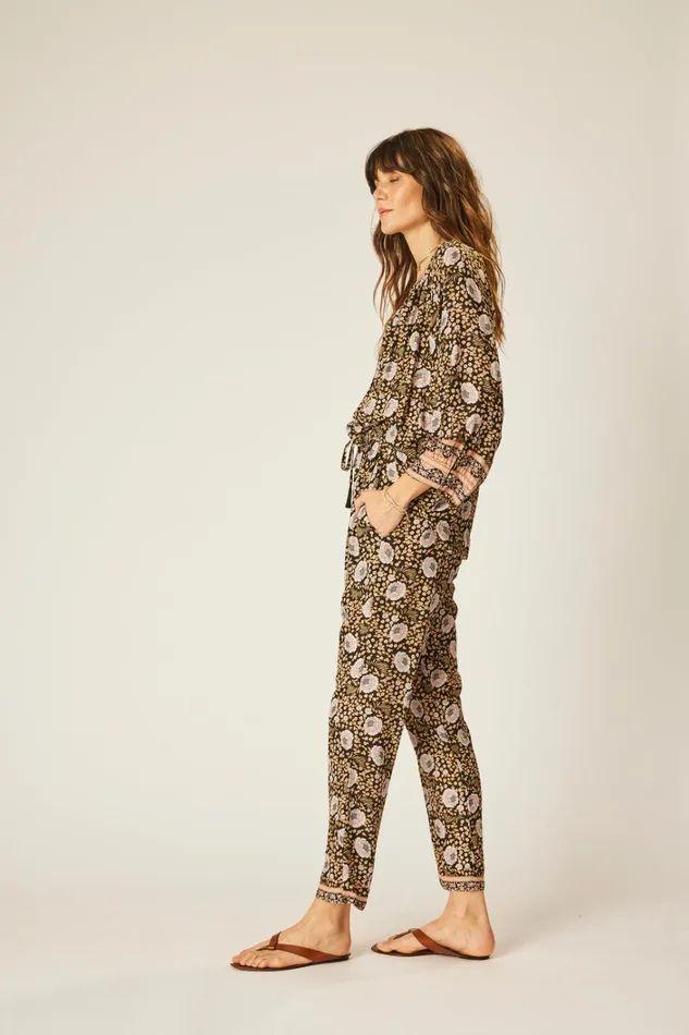 Women Natalie Martin Bottoms Bianca Pant Vintage Flowers Sepia Women Natalie Martin Bottoms Bianca Pant Vintage Flowers Sepia