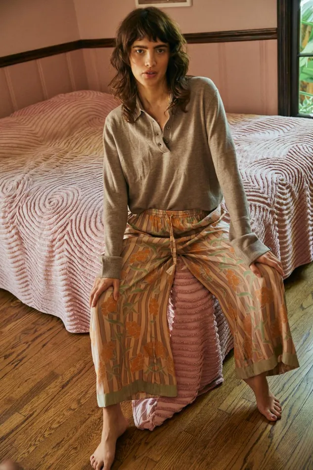 Women Natalie Martin Bottoms Lauren Pant Chamomile Apricot