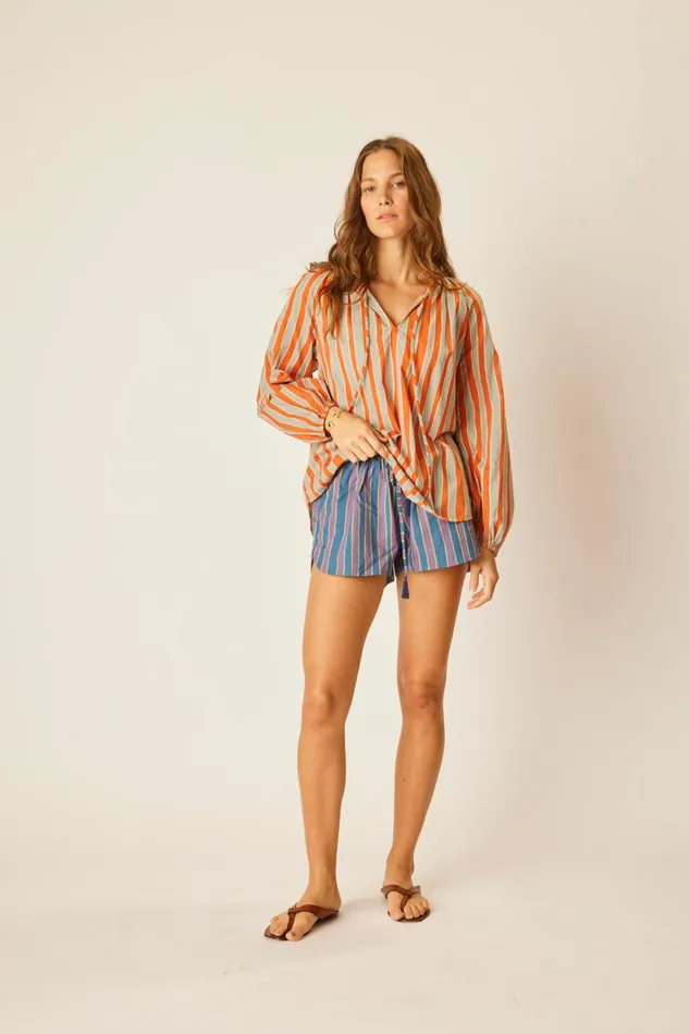 Women Natalie Martin Bottoms Tash Short Batik Stripe Lavender